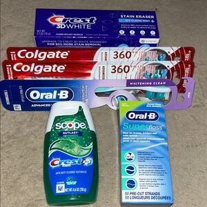 Oral Hygiene Care Set 🪥 With Crest, Colgate, & Oral-B Products